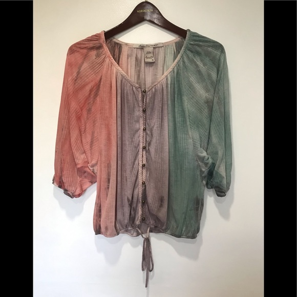 American Rag Tops - 🌼4/$20🌼 American Rag Rainbow Tie Dye Boho Top